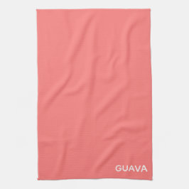 Roze guave-kleurnaam theedoek