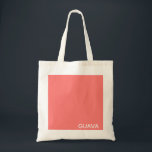 Roze guave-kleurnaam tote bag<br><div class="desc">Het warme roze van guave fruit.</div>