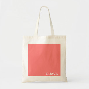 Roze guave-kleurnaam tote bag