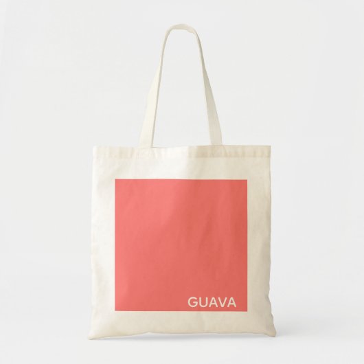 Roze guave-kleurnaam tote bag (Voorkant)