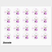 Roze Gumball Machine Party Sticker (Vel)