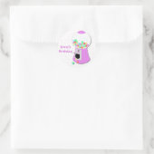 Roze Gumball Machine Party Sticker (Tas)