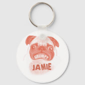 Roze Gumpy Puggy Sleutelhanger (Voorkant)
