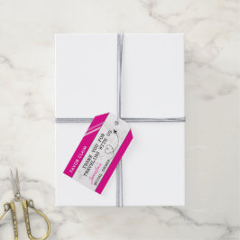 Roze gunst Claim Vrijgezellenfeest Cadeaulabel