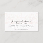 Roze gym mobile yoga klasse visitekaartje (Achterkant)