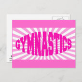 Roze gymnastiek briefkaart (Voorkant / Achterkant)