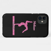 Roze Gymnastiek Meisje Sparkle Balance Beam Case-Mate iPhone Case (Achterkant (horizontaal))