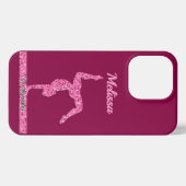 Roze Gymnastiek Meisje Sparkle Balance Beam iPhone Hoesje (Achterkant horizontaal)