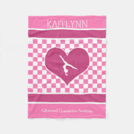  roze Gymnastiek met monogram Fleece Deken