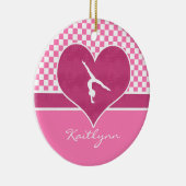 roze Gymnastiek met monogram Keramisch Ornament (Rechts)