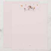 Roze Gymnastiek Tumbling Verjaardag Stationery (Voorkant / Achterkant)