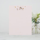 Roze Gymnastiek Tumbling Verjaardag Stationery (Staand voorkant)
