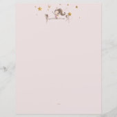 Roze Gymnastiek Tumbling Verjaardag Stationery (Voorkant)