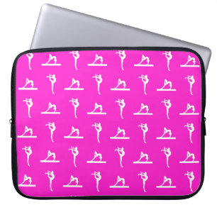 Roze gymnastieklaptophoes laptop sleeve