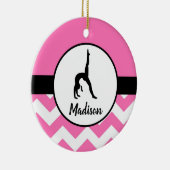 Roze gymnastiekornament keramisch ornament (Rechts)