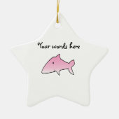 Roze haai keramisch ornament (Voorkant)