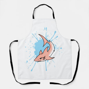 roze haai week cartoon tatoeage kunst oceaan dier schort