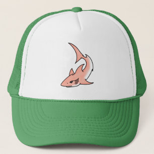 roze haai week cartoon tatoeage kunst oceaan dier trucker pet