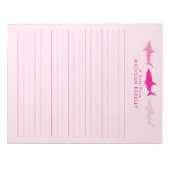 Roze haaien Het Briefpapier Notitieblok van het Ki (Voorkant)