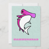 Roze haaien & Roos krans 1e Verjaardag Kaart (Achterkant)