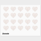 Roze haak hart sticker (Vel)