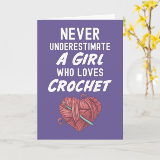 Roze Haak Kaarten Haakster Haken Voor Haar (Gele Bloem)