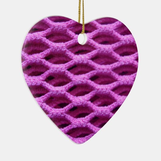 Roze haakje keramisch ornament (Rechts)