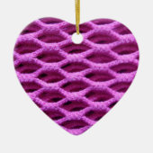 Roze haakje keramisch ornament (Voorkant)