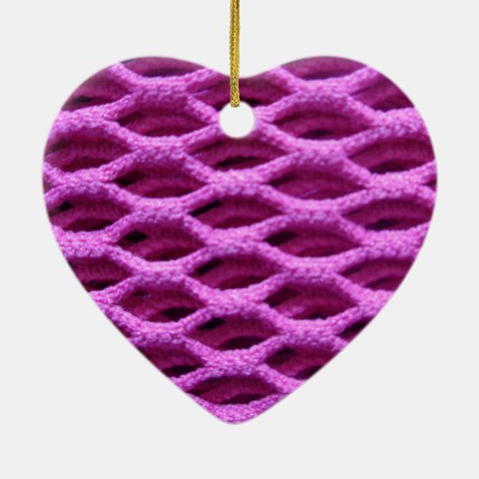 Roze haakje keramisch ornament (Achterkant)