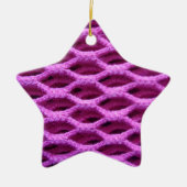 Roze haakje keramisch ornament (Voorkant)