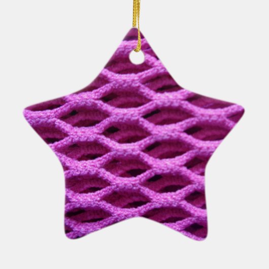 Roze haakje keramisch ornament (Achterkant)