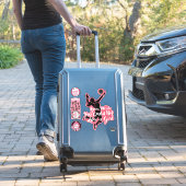 Roze haar als een meisje Volleyball Sticker (Koffer Insitu)