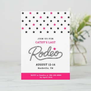 Roze Haar Laatste Rodeo Bachelorette-feest Kaart