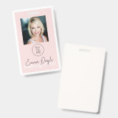 Roze Haar-, Make-up- & Schoonheidsstudio Branding Badge (Voor- en achterkant)