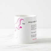 Roze haar met een liefdevol pictogram Hairstyling  Koffiemok (Center)