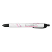 Roze haar met een liefdevol pictogram Hairstyling Zwarte Inkt Pen (Bodem)