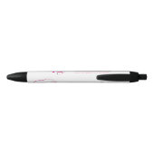 Roze haar met een liefdevol pictogram Hairstyling Zwarte Inkt Pen (Achterkant)