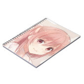 Roze haar met roze haar roze ogen manga notitieboek (Linkerzijde)