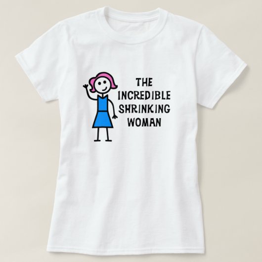 Roze haar ongelooflijke krimpende vrouw t-shirt (Design voorkant)