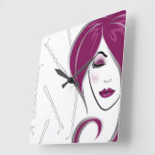 Roze haar- Salon klok (Hoek)