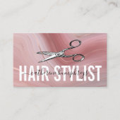 Roze haar Stylist Visitekaartje (Voorkant)