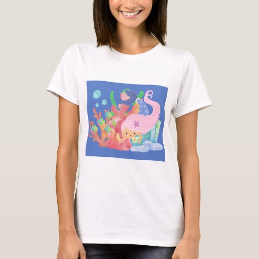 ROZE HAAR ZEEJONKVROUW  T-SHIRT (Voorkant)