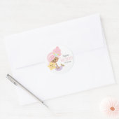 Roze Haar Zeemeermin Baby shower Stickers Donkere  (Envelop)