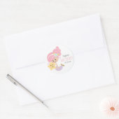 Roze Haar Zeemeermin Baby shower Stickers Lichte H (Envelop)