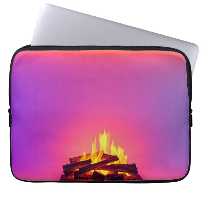 Roze haard ontwerp laptop sleeve (Voorkant)