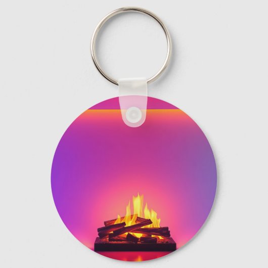 Roze haard ontwerp sleutelhanger (Voorkant)