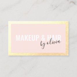 Roze haarlijst en artistieke gouden Lijst Bu Visitekaartje