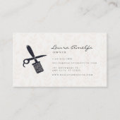 Roze Haarstylist met witte schaarsalon Visitekaartje (Voorkant)