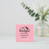 Roze Haarstylist Quote Grappige Kapper Sterren Informatiekaartje (Staand voorkant)