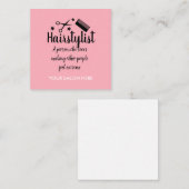 Roze Haarstylist Quote Grappige Kapper Sterren Informatiekaartje (Voorkant / Achterkant)